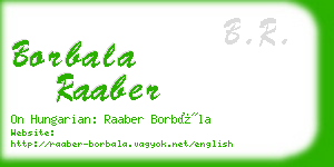 borbala raaber business card